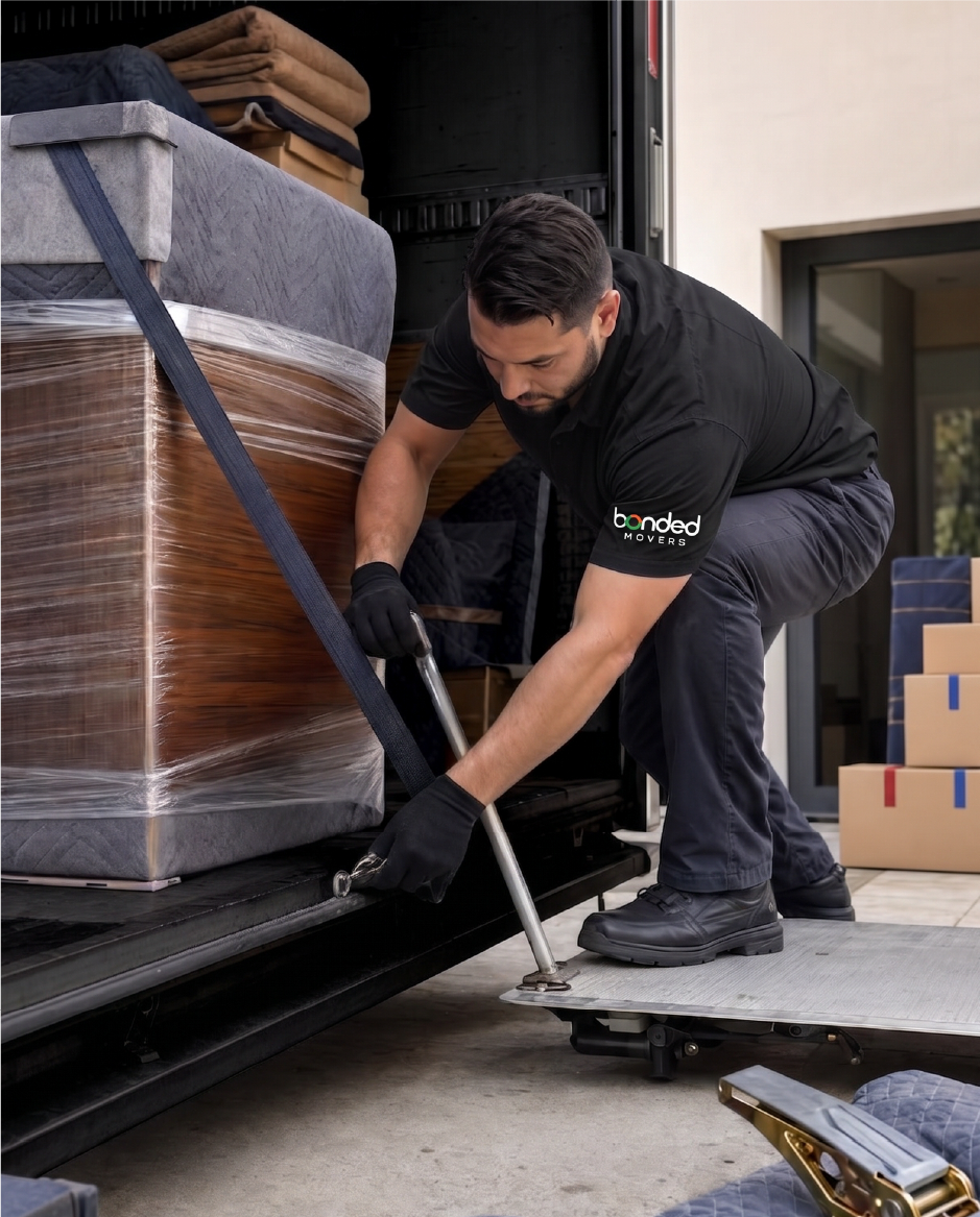 Bonded mover protecting furniture