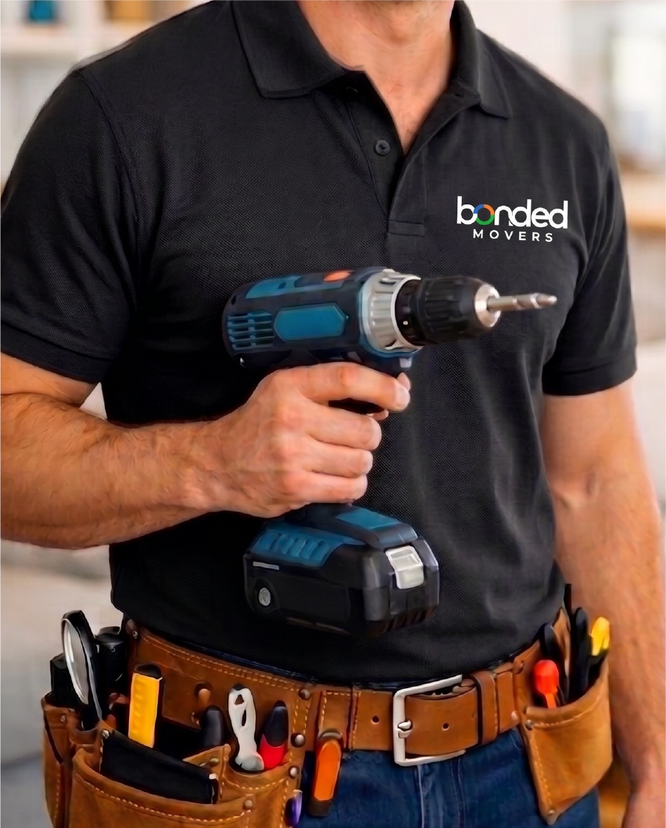 Bonded handyman with a drill